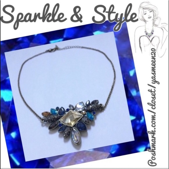 ✨Stained glass look rhinestone necklace ✨ - Picture 2 of 3